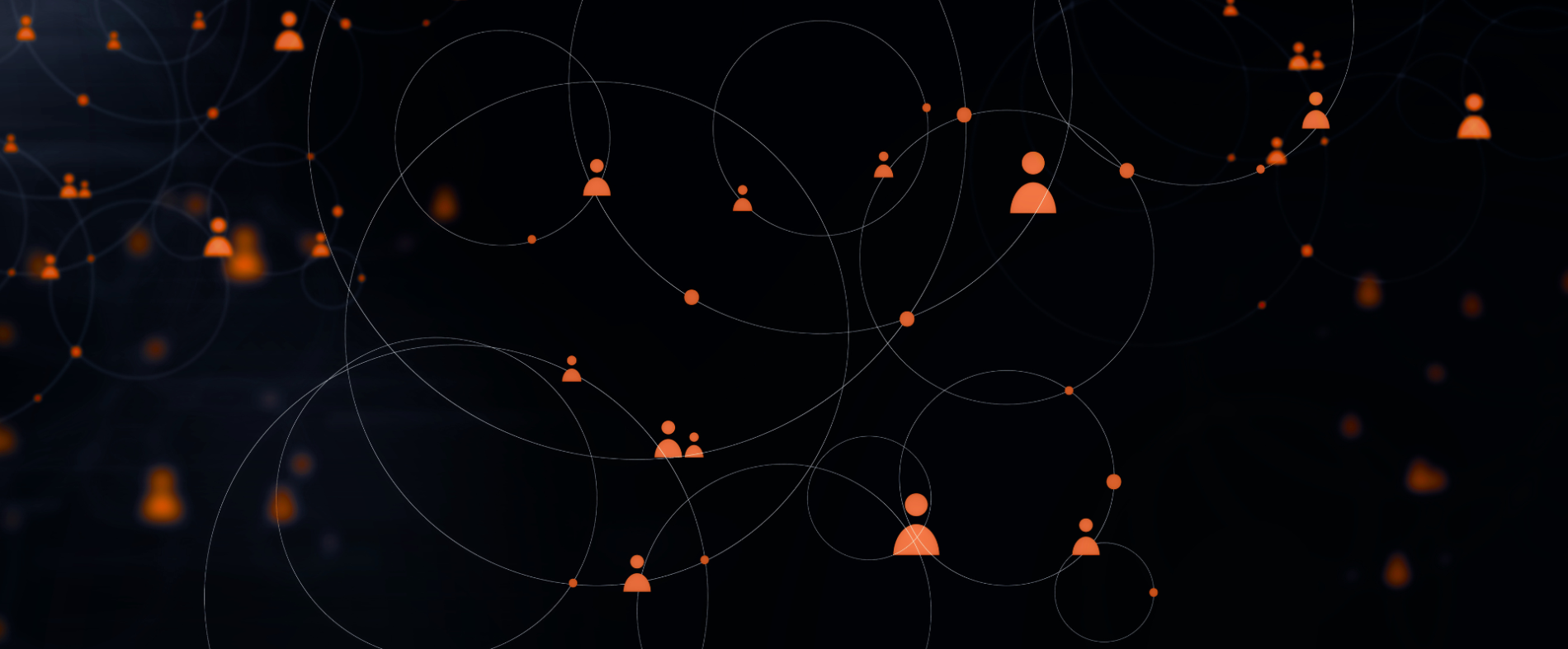 Map of people connected by lines